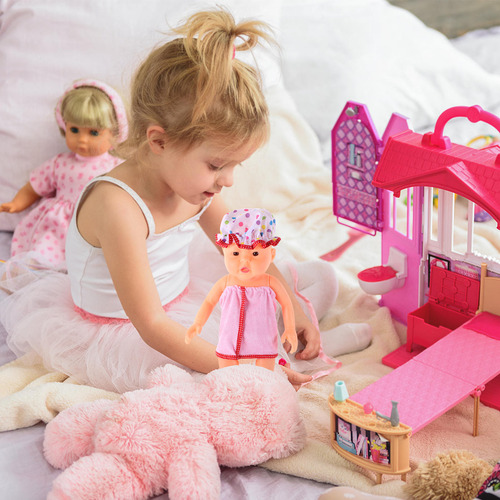 Bata De Baño Dollhouse: Bata Con Gorro De Baño