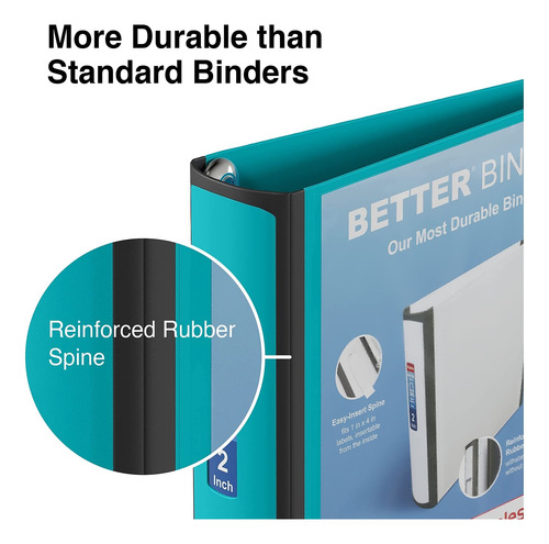 Binder Staples Better, 2 Pulgadas, Color Verde Azulado