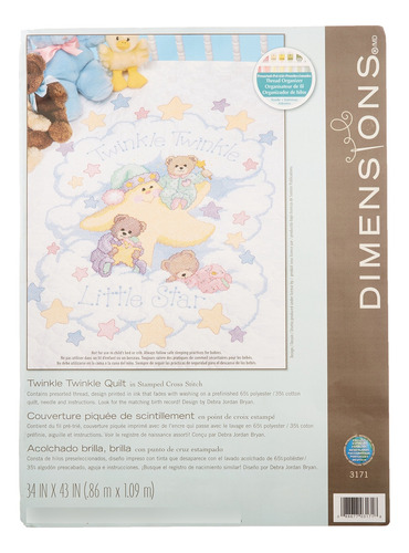 Dimensions Twinkle Juego Punto Cruz Estampado 34.1 In Ancho