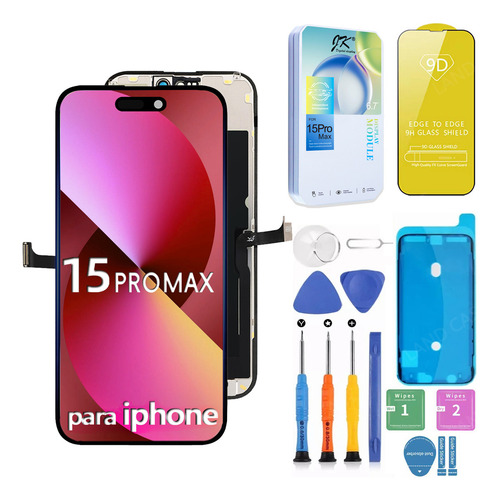 Pantalla Fhd Incell Táctil para iPhone 15 Pro Max Oled Display Diseñado por Land Cast Fabricado por JK