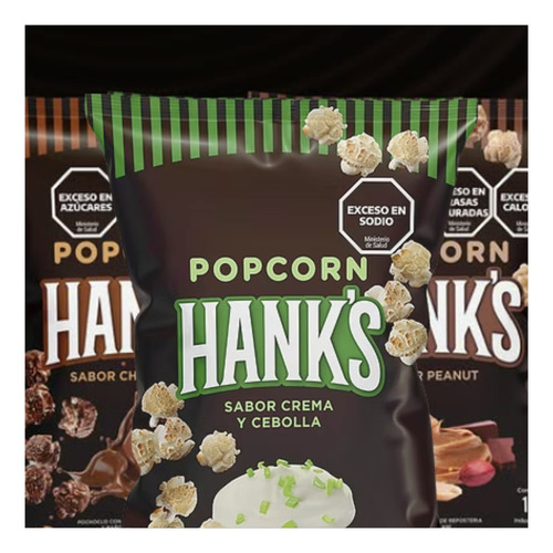 Popcorn Pochoclos Sabor Crema Y Cebolla Hanks 44 Gr. Pack X6