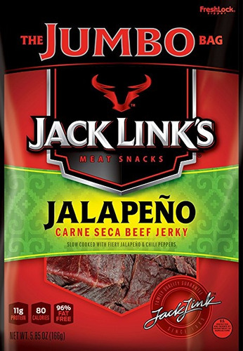 Meat Snacks Carne Seca De Jack Link, Jalapeño Carne Seca, 5,