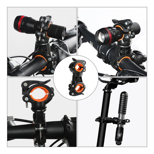 Soporte De Linterna Para Bicicleta, Portátil, Antivibración,