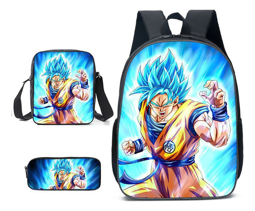 3 Unids/set Mochilas Escolares Diarias Mochila Dragon Ball