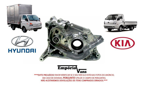 Bomba De Óleo Motor Hyundai Hr Kia Bongo K2500