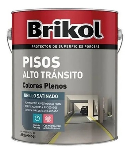 Brikol Piso Alto Transito Microperlas Antideslizante X 4 Lts