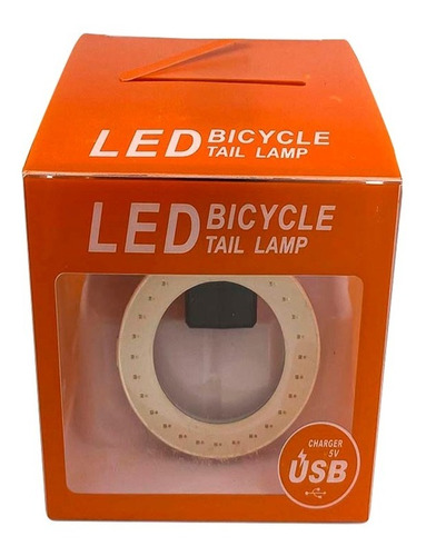 Luz De Led Bicicleta Recarregável Usb - Círculo