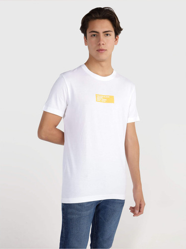 Polera Small Center Box Blanco Calvin Klein