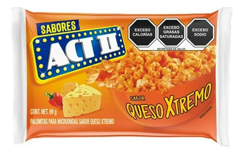 Act Ii Palomitas P/ Microondas Sabor Queso Extremo 89 Gr