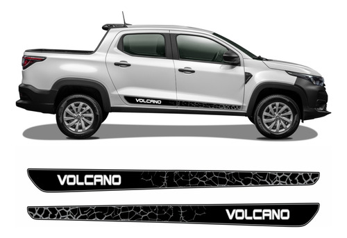 Adesivo Fiat Strada Volcano 2023 Faixa Lateral Par Imp445