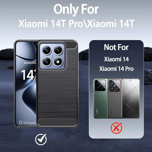 Chh Capa Projetada Para Xiaomi 14t/14t Pro, Tpu Flexível