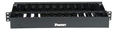 Panduit Wmpse Horizontal Cable Manager, Negro.