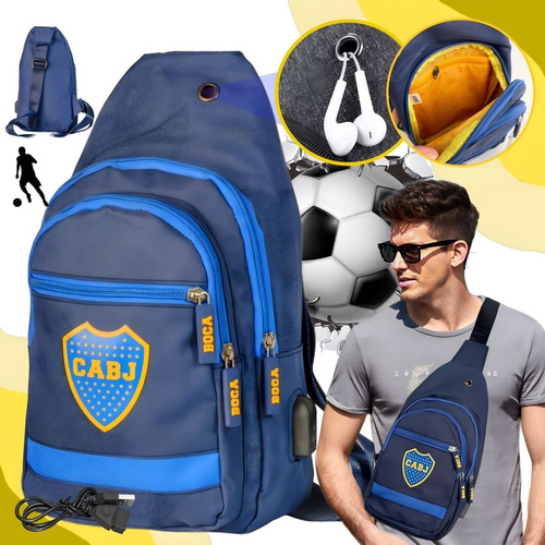 Morral Boca Juniors Riñonera Bandolera Cruzada Deportivo 