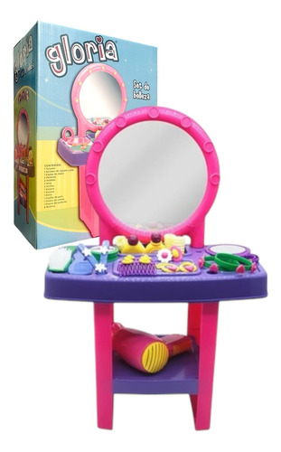 Tocador Único Infantil Set De Belleza + Accesorios Ideal