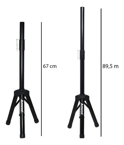 Imagem 2 de 6 de Tripé Suporte Pedestal Caixa Som Acústica Audio Profissional