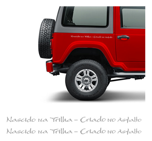 Par De Adesivos Troller 2005 Nascido Na Trilha Prata Lateral