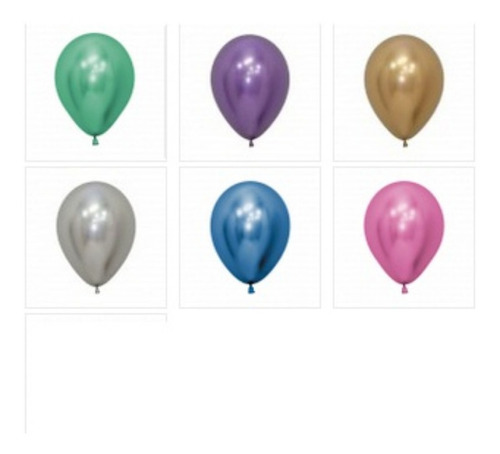 Globos Metalizados Colores Surtidos Para Fiestas Cumpleaños