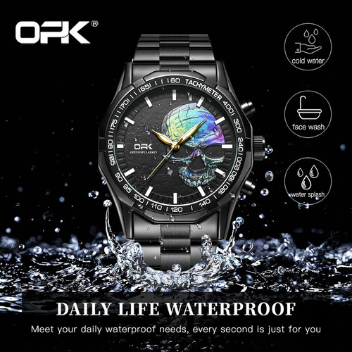 Reloj Sku Clásico De Cuarzo Original Opk En Relieve Con