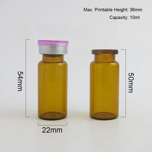 Vial De Vidrio De Inyección De Color Ámbar Transparente De 1