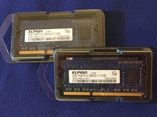 Memoria Ram Elpida 2gbx2 (4gb) 1rx8 Pc3-12800s-11-10-b2