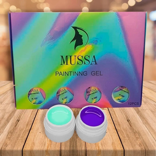 Gel Painting Semipermanente Para Uñas Mussa 12 Pz - A Elegir Gama D