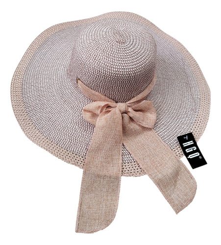 Sombrero Playa Con Ala Ancha Anti-uv Moderno Cómodo Mujer Rosa Claro Unica