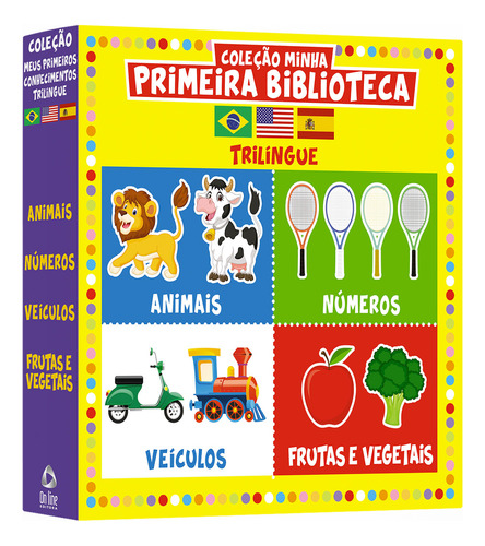 Livro Coleção Minha Primeira Biblioteca Trilíngue - Box Com 4 Livrinhos, De On Line Editora  (instituição). Editorial On Line Editora, Tapa Dura, Edición 1 En Português, 2023