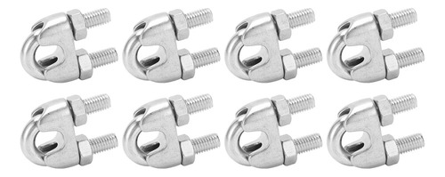 8 Clips De Cable De Acero Inoxidable M10 De 3/8 Pulgadas