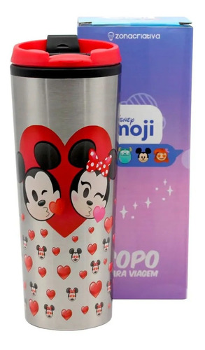 Copo Para Viagem Metal Disney Emoji 450ml - Zona Criativa