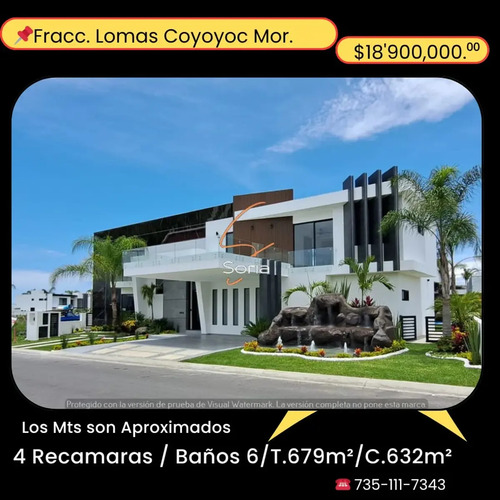 Magnífica Residencia En Lomas De Cocoyoc Morelos