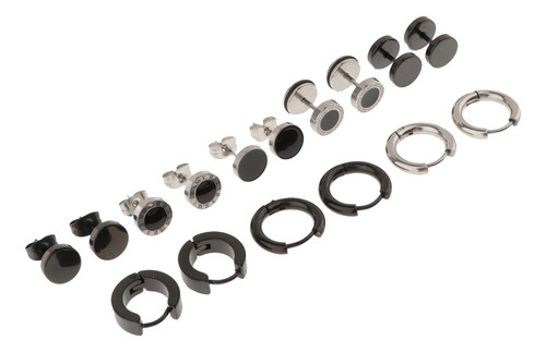 8 Pares De Aretes Para Mujer Para Hombre Con Clip De Oreja