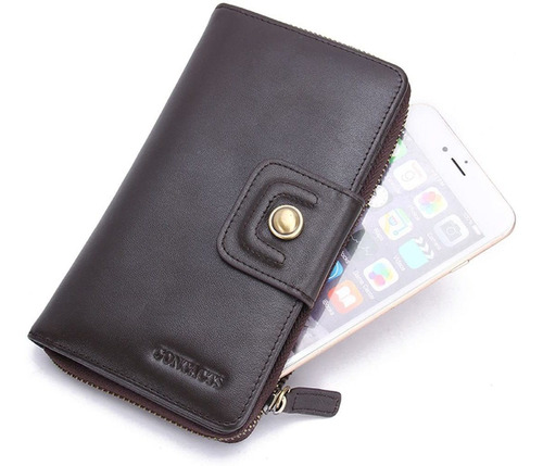 Contacts - Cartera De Piel Auténtica Para Hombre, Café-l), P