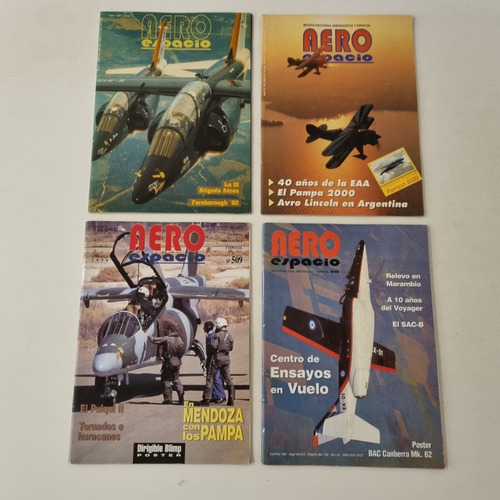 Lote De 4 Revistas Aero Espacio Avión Pampa Argentino 