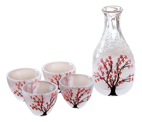 Juego De Vasos Japoneses Para Sake 1 Jarra 4 Taza