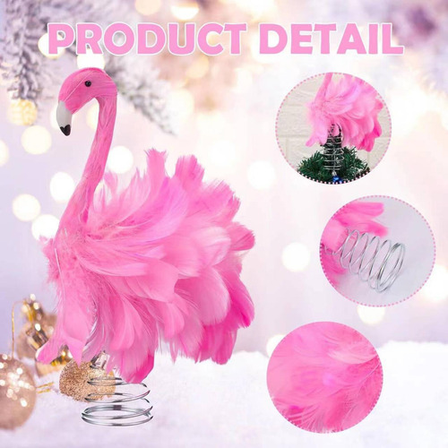Adorno De Flamenco Para De Navidad, Plumas Artificiales,