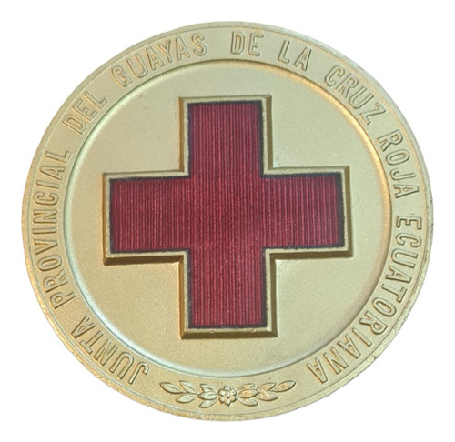 Medalla 50 Años De La Cruz Roja 1960 Bronce Esmaltado
