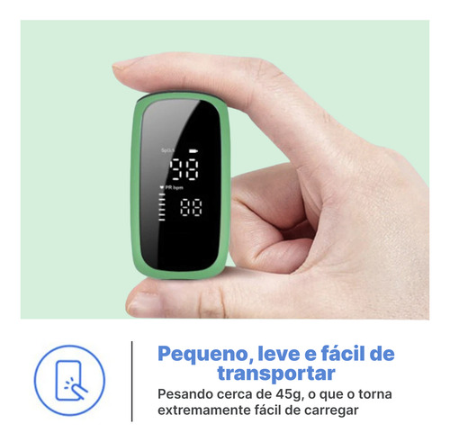 Kit Medidor De Saturação Termômetro Infravermelho De Testa