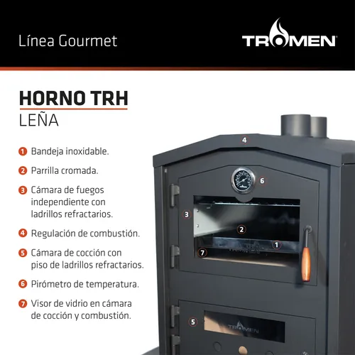 Horno Tromen A Leña, Modelo Trh