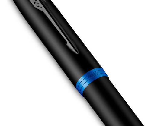 Lapicera Parker Pluma Modelo Im Vibrant Con Aro De Aluminio