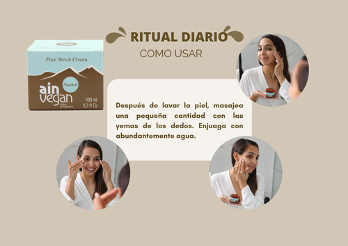 Ain Vegan Crema Exfoliante Facial Limpieza Profunda Momento de aplicación Noche Tipo de piel Sensible