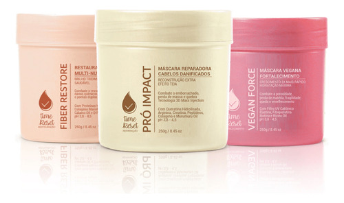 Kit Time Reset Cronograma Capilar Completo 250gr Nuance
