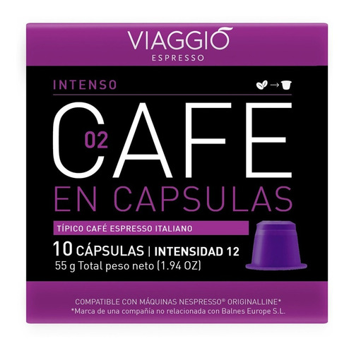 Pack 30 Cápsulas Café Viaggio Espresso Para Nespresso®