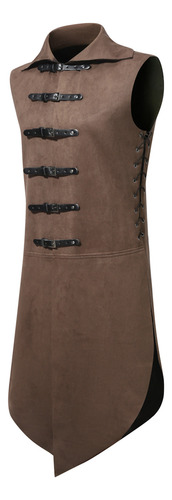 B Vest Medieval Way, Sin Mangas, De Piel, Sin Mangas, Con He