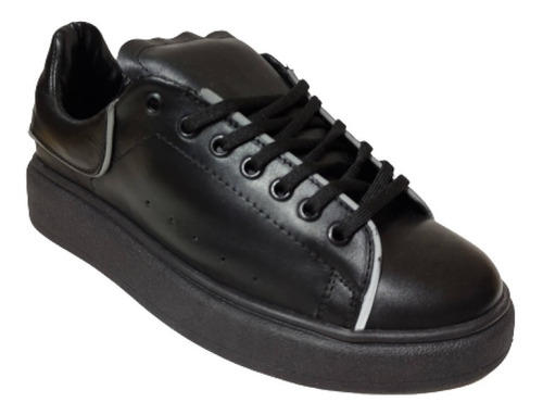 Imagen 2 de 5 de Zapatilla Cuero Negro Excelente Calidad