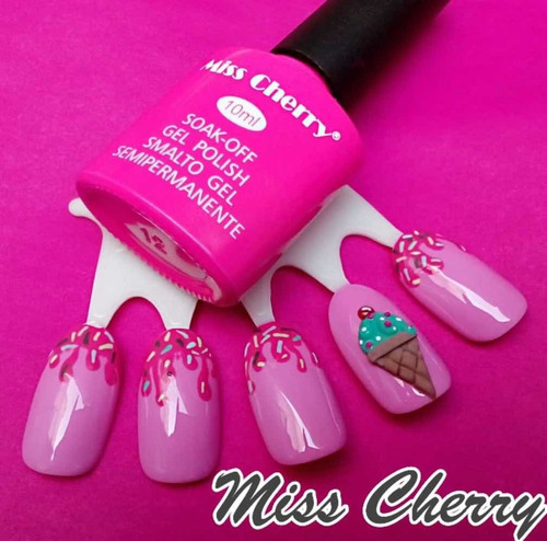 Imagen 6 de 9 de Gel Uv/led Miss Cherry Gama B 10ml Gel Semipermanente C/12pz