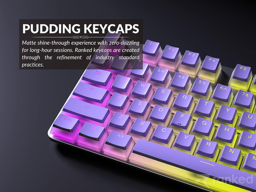 Pudín Clasificado Pbt Keycaps | 112 Double Shot Translucent