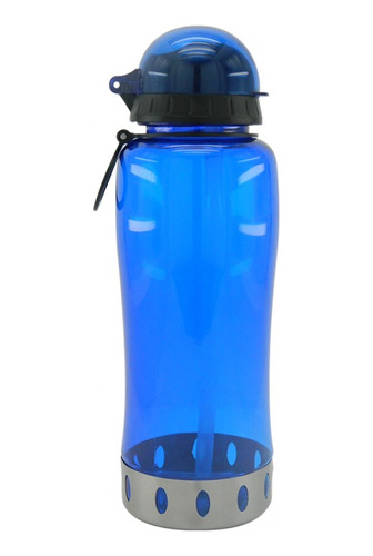 Botilito Plástico 710ml Pitillo Botella Agua Deporte Azul