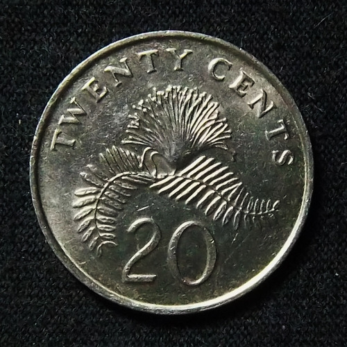 Singapur 20 Cents 1990 Sc Km 52 Planta Calliandra