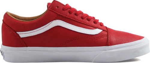 Zapatillas Vans Old Skool Roja Cuero Original Importada !!