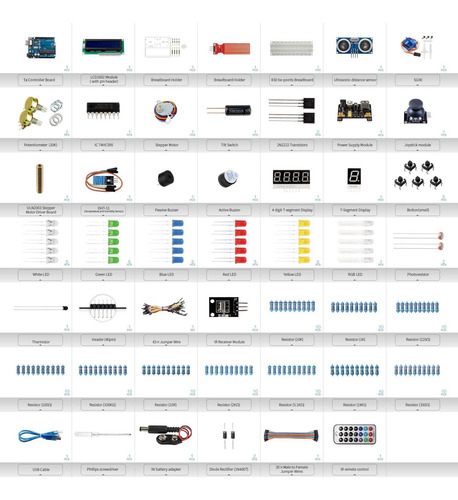 Miuzei Starter Kit Compatible Con Proyectos Arduino, Circuit